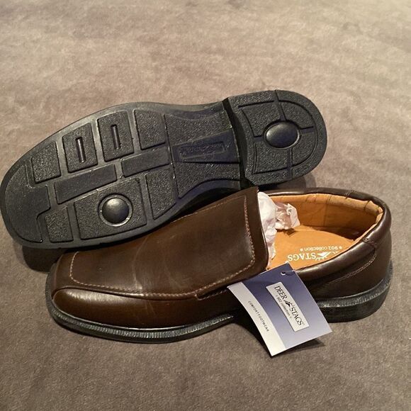 Men’s Deer Stags Greenpoint Dark Brown Shoes 902 Collection Size 11M NWT - Picture 2 of 9